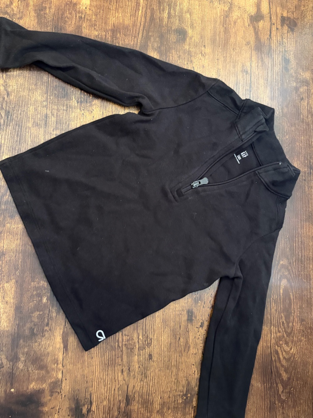 GAP Black Long Sleeve Half-Zip Kids Sweater